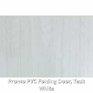 Promo PVC Folding Door, Teak White